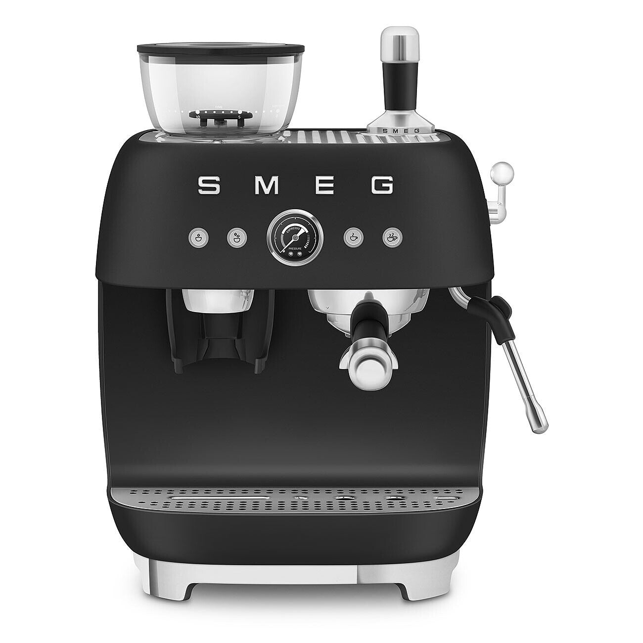 Espresso coffee machines with a grinder