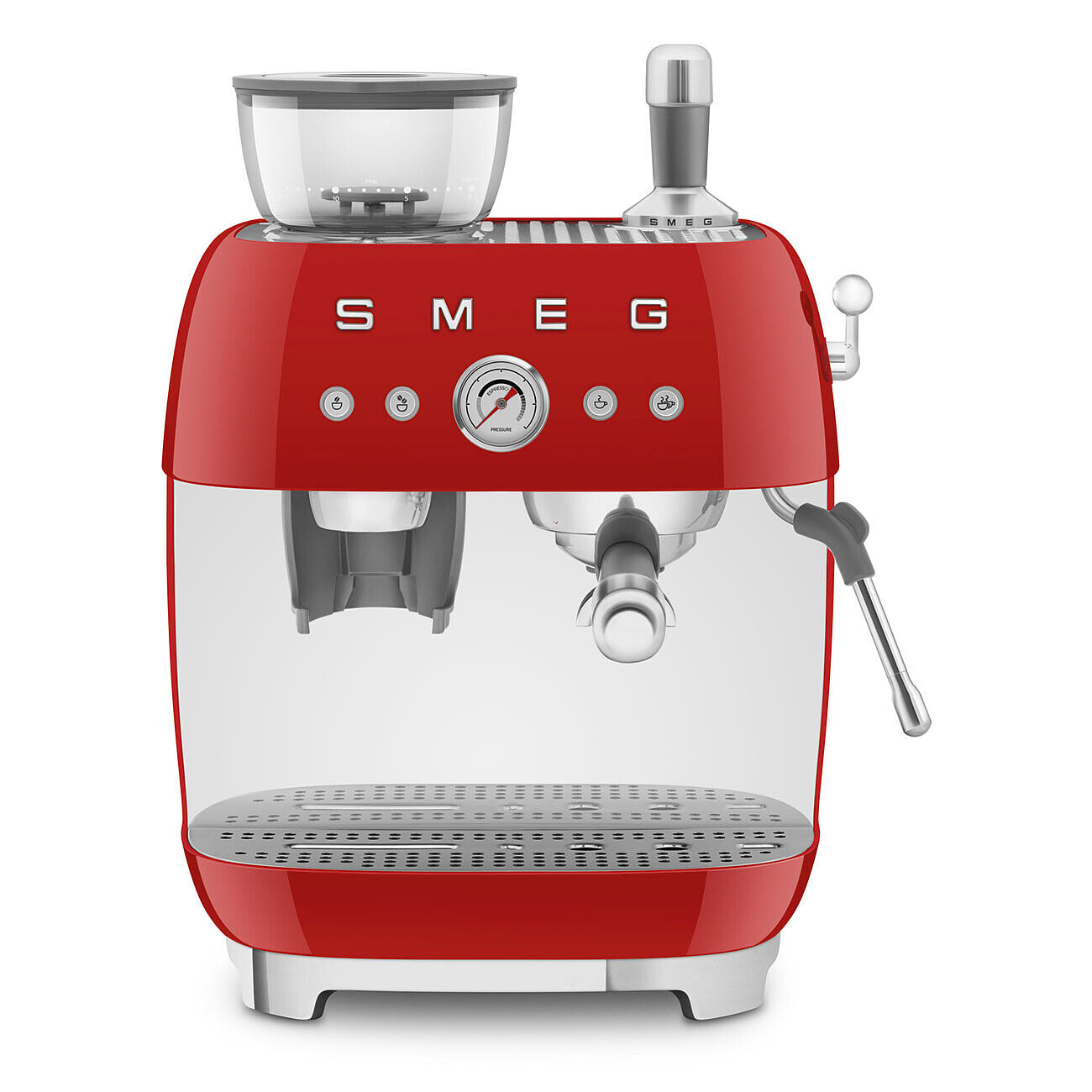 Espresso coffee machines with a grinder