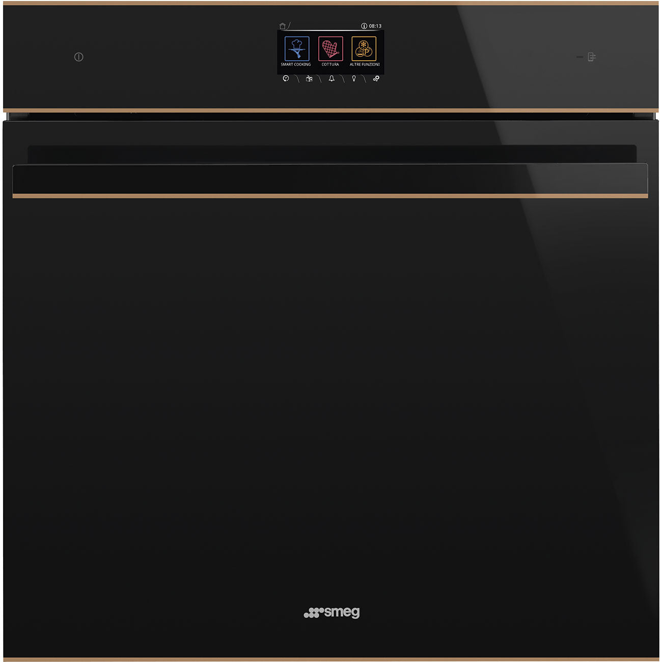 SOP6604S2PNR 60cm Dolce Stil Novo Pyrolytic SteamOne Oven Copper Trim