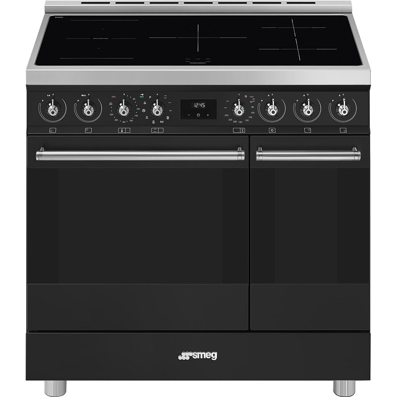 90cm Double Cavity Pyrolytic Cooker with Induction Hob