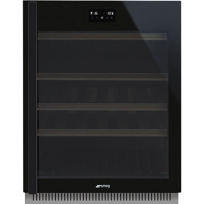 60cm Dolce Stil Novo U/C Wine Cooler with RH Hinge Eclipse Glass