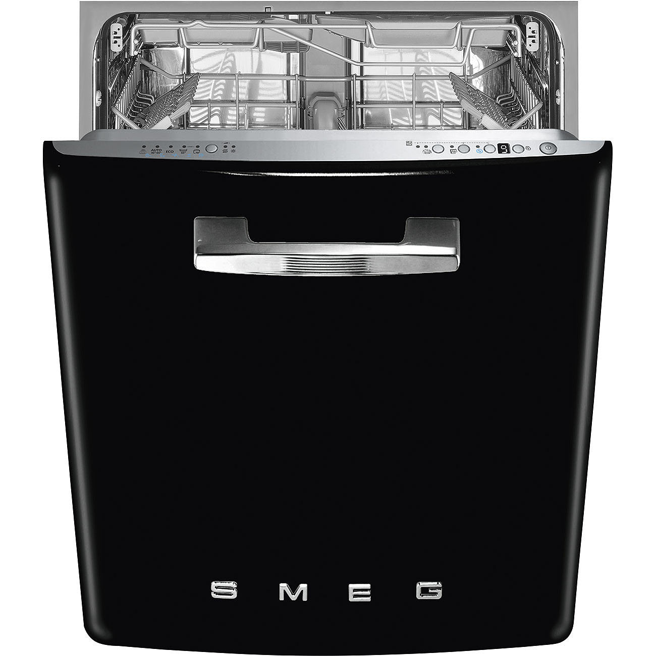 60cm 50s Style Integrated Black Dishwasher, B Rated