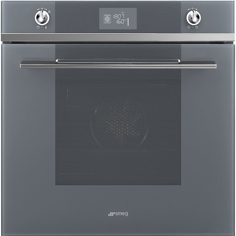 60cm Linea Single Oven in Silver Glass - SF6102TVS