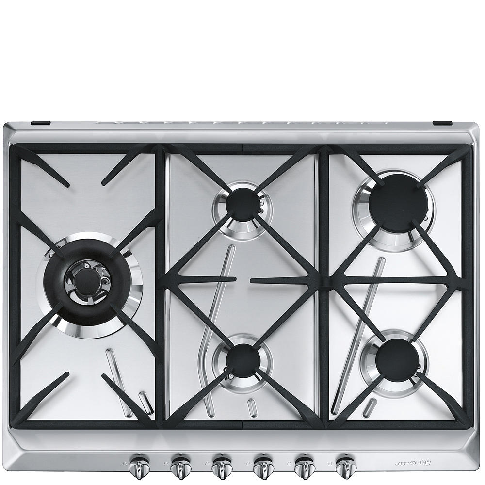 70cm Cucina Gas Hob Stainless Steel with Contemporary Controls