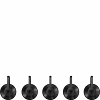 5MP3MB Set of 5 Matte Black Classic controls for use with Gas on Glass hobs