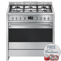 A1-9 90cm Opera Dual Fuel Range Cooker Stainless Steel