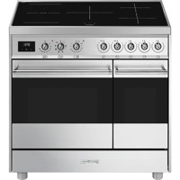 C92IMX9 90cm Steel Double Cavity Cooker with Induction Hob