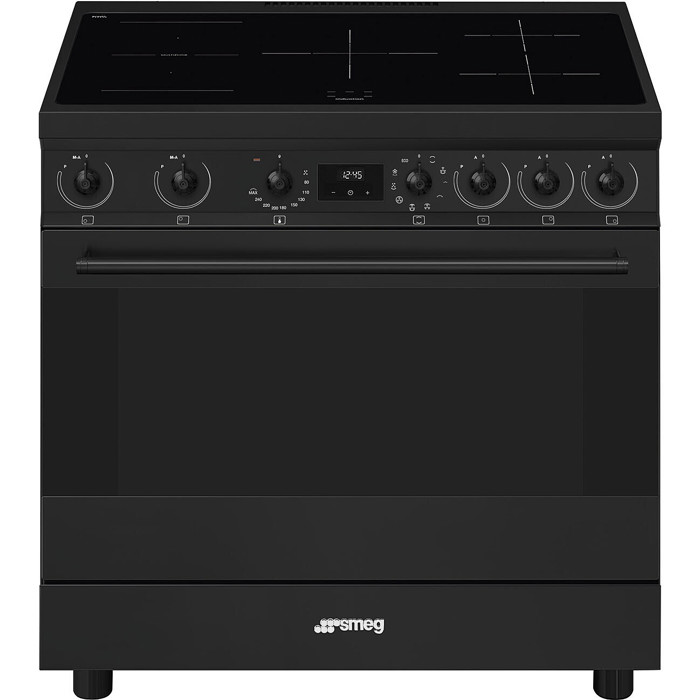C9IMN2 90cm Full Black Single Cavity Cooker with Induction Hob