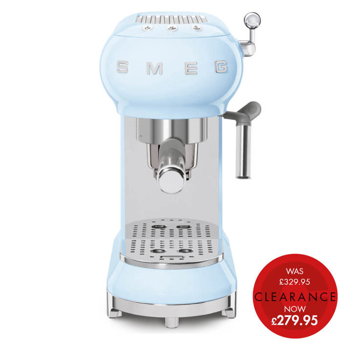 ECF01PBUK Espresso Coffee Machine in Pastel Blue