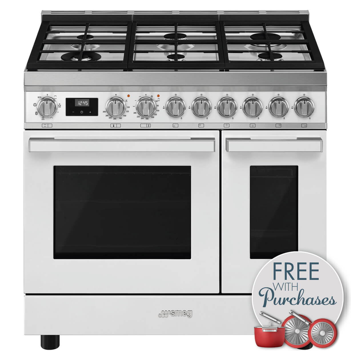 36 freestanding gas range double oven