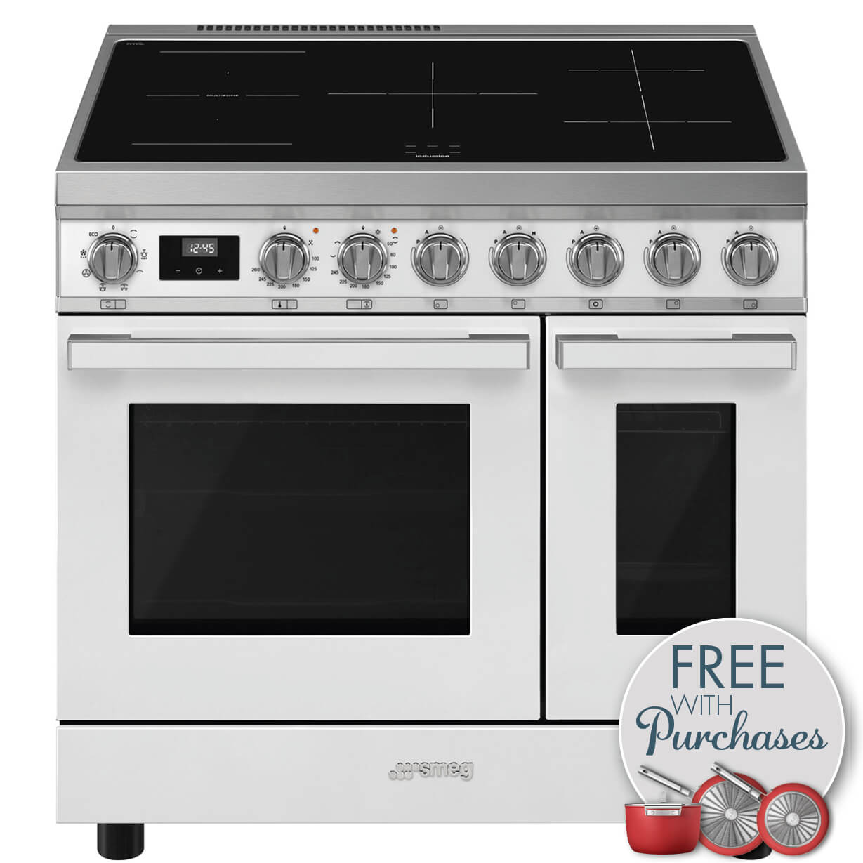 white electric range cooker 90cm