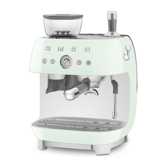 EGF03PGUK Espresso Coffee Machine with Grinder in Pastel Green