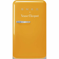 FAB10RDYVC5 50s Style Small Right Hand Hinge Fridge with Icebox Veuve Clicquot