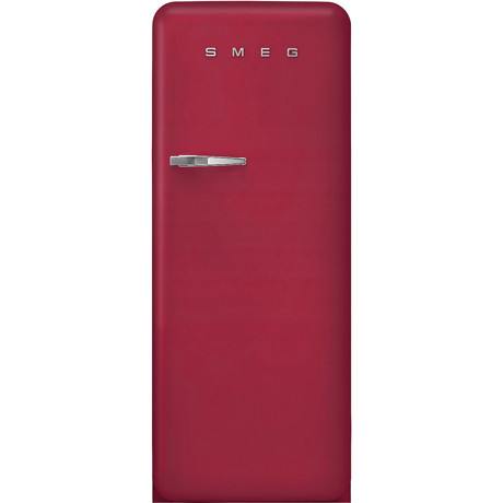 FAB28RDRB5 60cm 50s Style Right Hand Hinge Fridge with Icebox Ruby Red