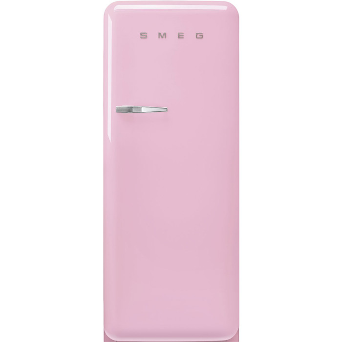 FAB28RPK5 60cm 50s Style Right Hand Hinge Fridge with Icebox Pink