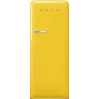 FAB28RYW5UK 60cm 50s Style Right Hand Hinge Fridge with Icebox Yellow