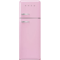 FAB30RPK5 60cm 50s Style Right Hand Hinge Freezer over Fridge Pink