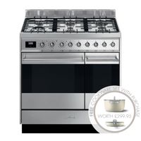 SY92PX9 90cm Symphony Dual Fuel Range Cooker Stainless Steel