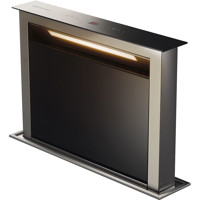 KDD60VXE-2 60cm Island Downdraft Hood Stainless Steel and Black Glass