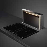KDD60VXE-2 60cm Island Downdraft Hood Stainless Steel and Black Glass