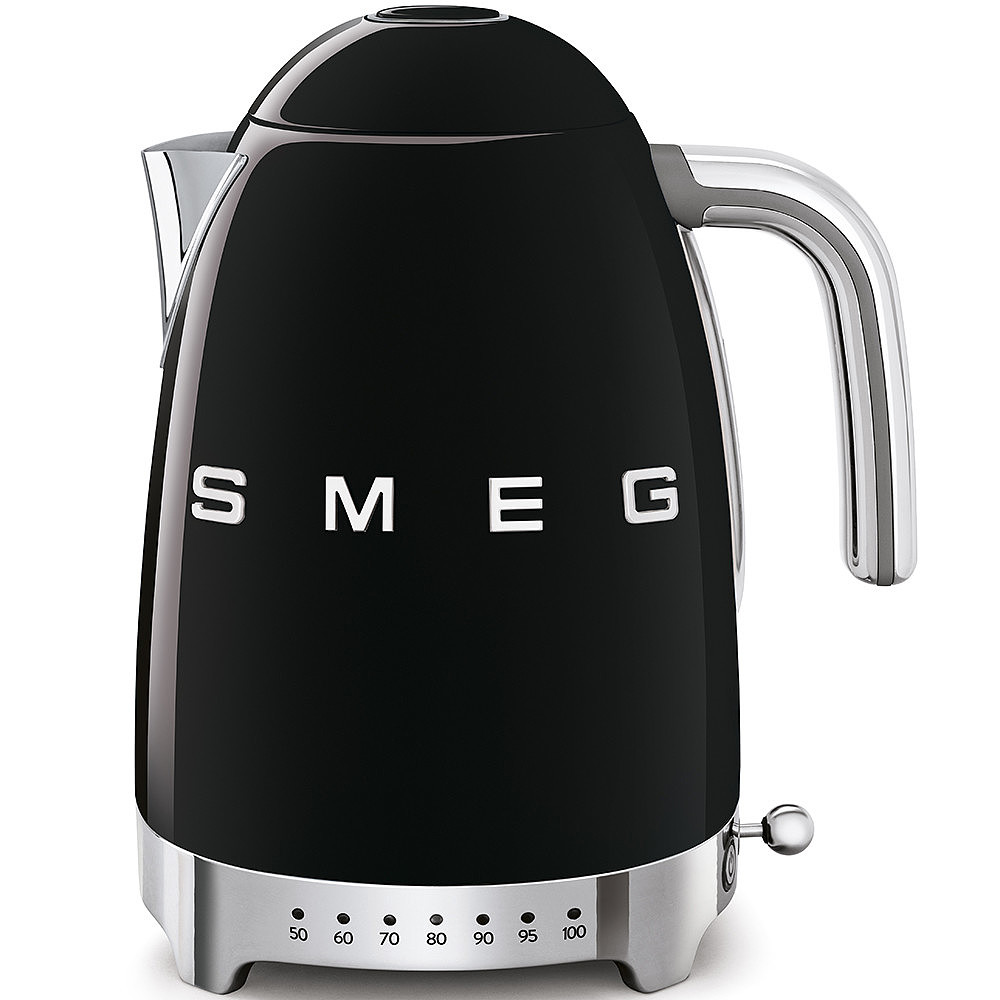 Gloss Black Variable Temperature Kettle. 7 Settings. Smeg UK