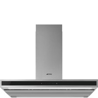 KLTI9L4X 90cm Island Hood Stainless Steel with Black Glass Auto Vent 2.0