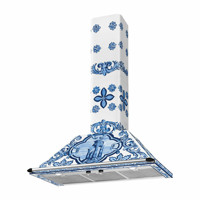 KT90DGME 90cm Divina Cucina Chimney Hood Blu Mediterraneo