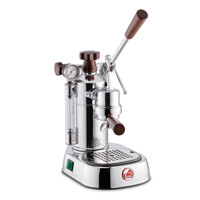 LPLPLH01UK La Pavoni Professional Lusso Lever Coffee Machine Stainless Steel and Wood