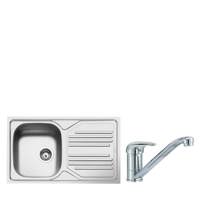 LYP8ROME2 Inset Stainless Steel Single Bowl Sink and ROME Chrome Tap Pack