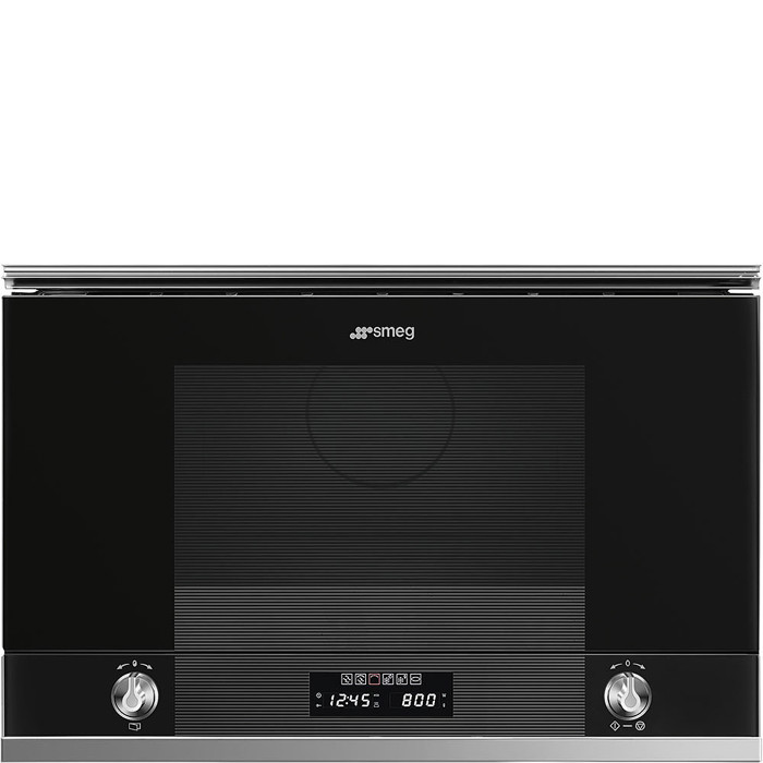 MP122N1 Linea 22 Litre Built In Microwave with Grill in Black Glass