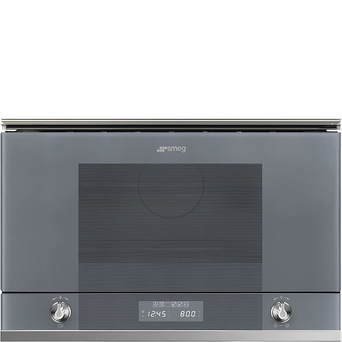 MP122S1 Linea 22 Litre Built In Microwave with Grill in Silver Glass