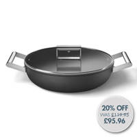 CKFD2811BLM Shallow Casserole Pan 28cm and Lid Black