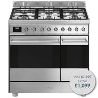 C92GPX9 90cm Stainless Steel Double Cavity Dual Fuel Pyrolytic Cooker