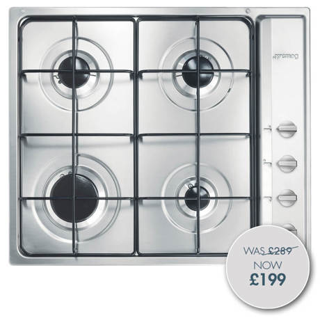 S64S 59cm Cucina Gas Hob Stainless Steel