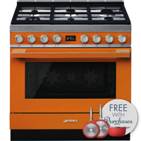 CPF9GPOR 90cm Portofino Dual Fuel Range Cooker Orange