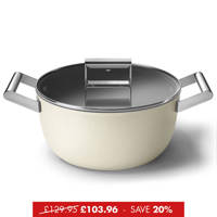 CKFC2411CRM Casserole Pan 24cm and Lid Cream