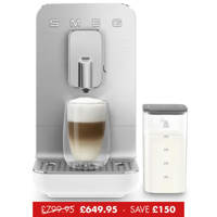  Matte White Bean to Cup Coffee Machine with Automatic Milk Frother