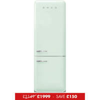 FAB38RPG5 70cm 50s Style Right Hand Hinge Fridge Freezer Pastel Green