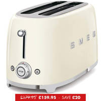 Cream 4 Slice Long-Slot Toaster