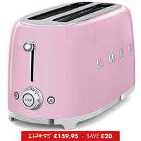 Pink 4 Slice (2 Slot) Long-Slot Toaster