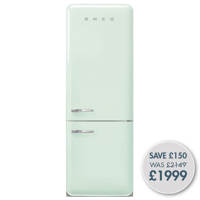 FAB38RPG5 70cm 50s Style Right Hand Hinge Fridge Freezer Pastel Green