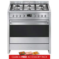 A1-9 90cm Opera Dual Fuel Range Cooker Stainless Steel