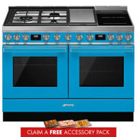 CPF120IGMPT 120cm Portofino Dual Fuel Range Cooker Turquoise