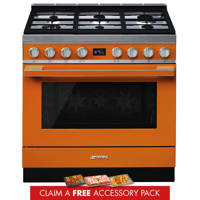 CPF9GPOR 90cm Portofino Dual Fuel Range Cooker Orange