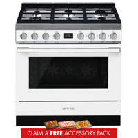 CPF9GPWH 90cm Portofino Dual Fuel Range Cooker White