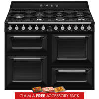 TR4110BL1 110cm Victoria Dual Fuel Range Cooker Black