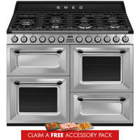 TR4110X-1 110cm Victoria Dual Fuel Range Cooker Stainless Steel