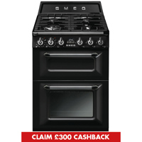 TR62BL 60cm Victoria Dual Fuel Cooker Black