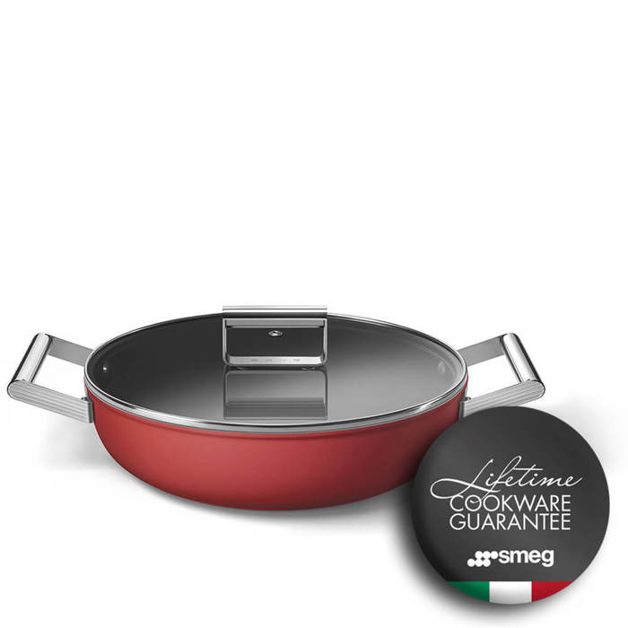 CKFD2811RDM Shallow Casserole Pan 28cm and Lid Red