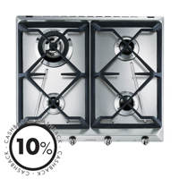 SRV564GH3 60cm Cucina Gas Hob Stainless Steel with Contemporary Controls